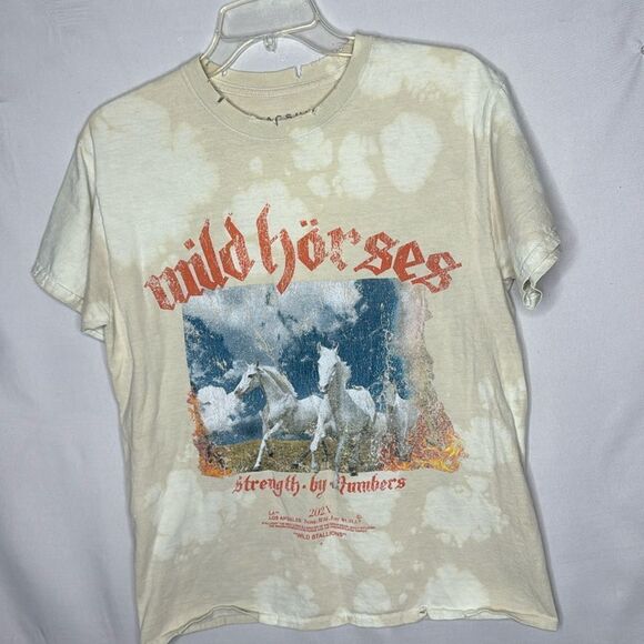 PacSun Men’s Wild Horse Bleached Short Sleeve T-shirt. Size Small. - Picture 2 of 6